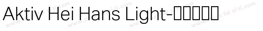 Aktiv Hei Hans Light字体转换